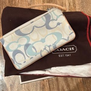 Coach wristlet with box and bag